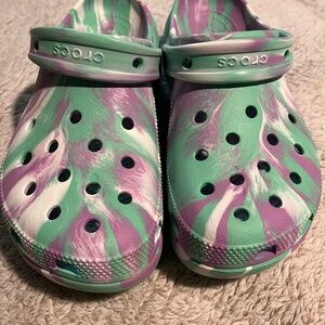 CROCS Clogs Mint and Purple